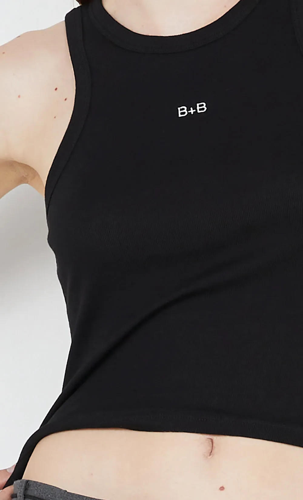 B B RACER TANK - BLACK