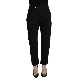 CYCLE Chic Tapered Black Cotton Pants