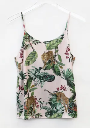 David Lerner - Eva Scoop Neck Cami in Jungle Print