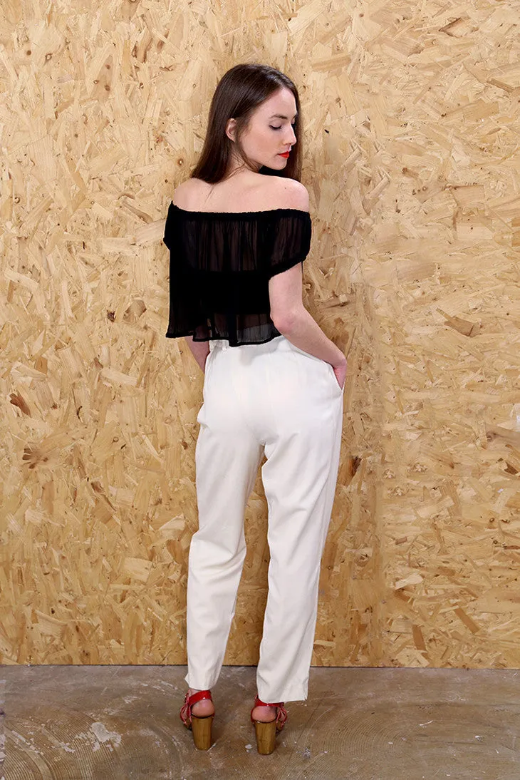 Escada High Waisted Peg Leg Trousers