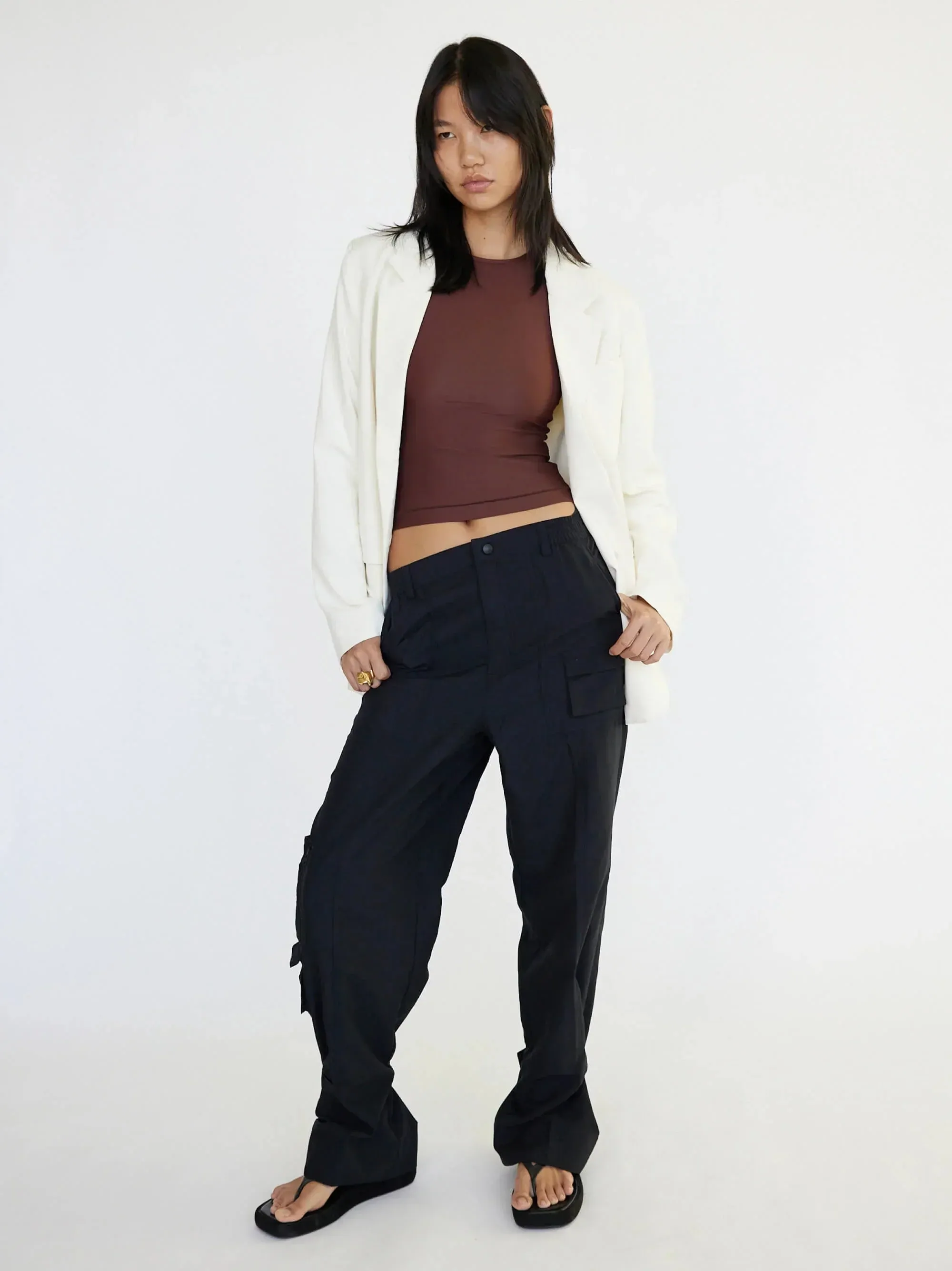 Gabrielle - Cargo Trouser Pant | Black