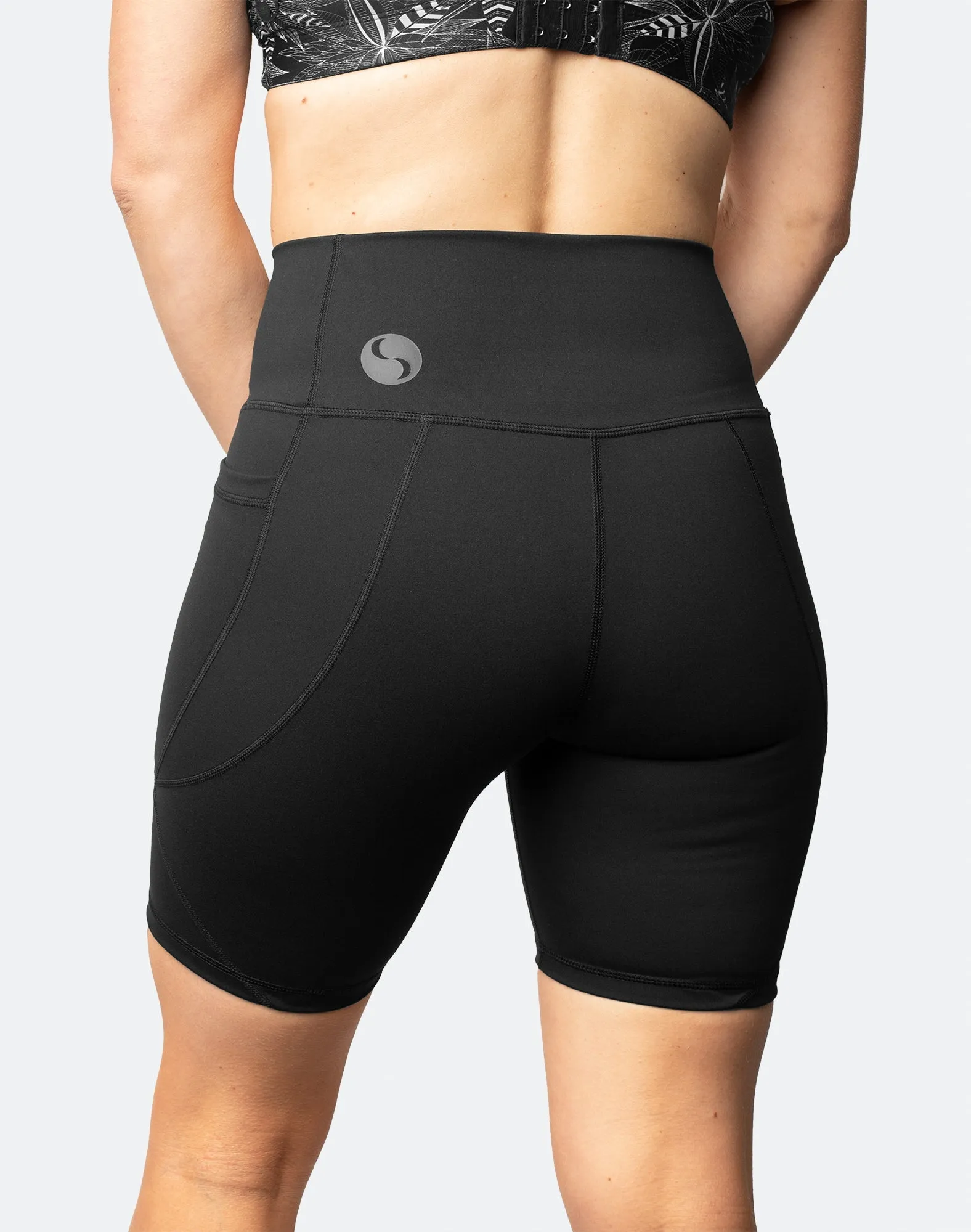 High Waisted Running Bike Shorts - Power Fit 2.0 Black