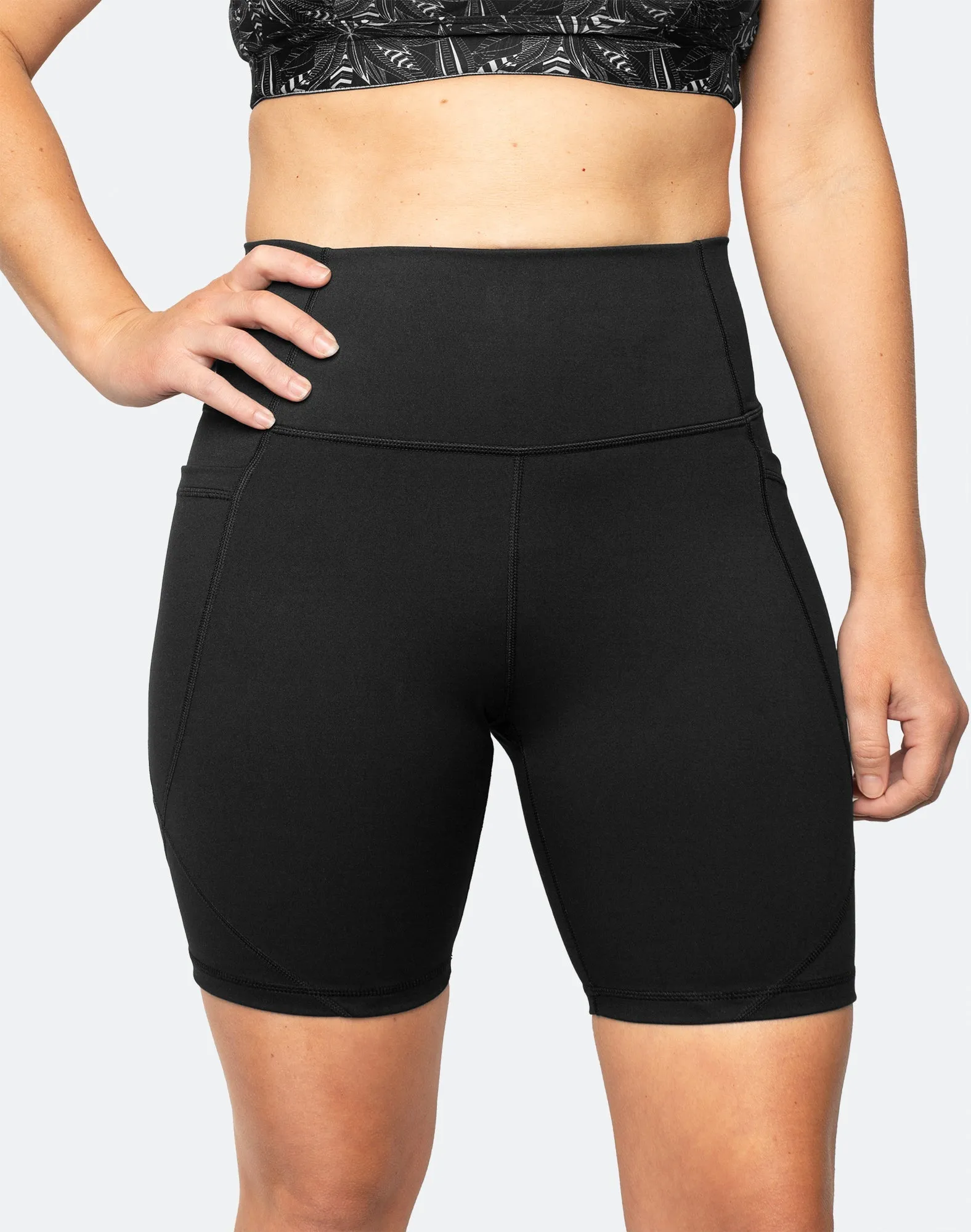 High Waisted Running Bike Shorts - Power Fit 2.0 Black