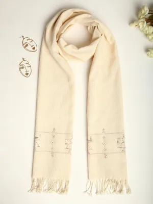 Ivory Handwoven Organic Kala Cotton Stole