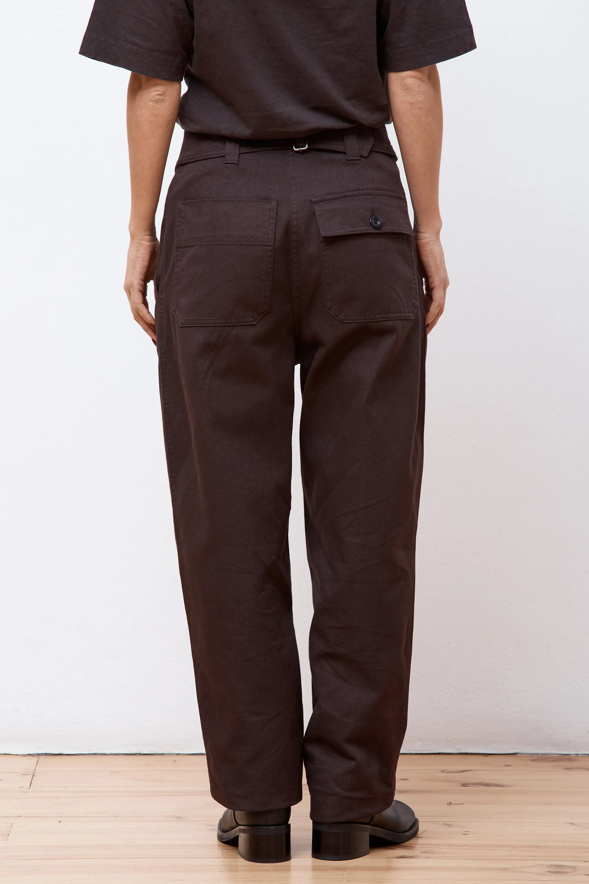 MHL Cinch Back Trouser Ebony