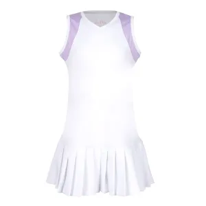 #Pansies in Paris White Pleat Dress