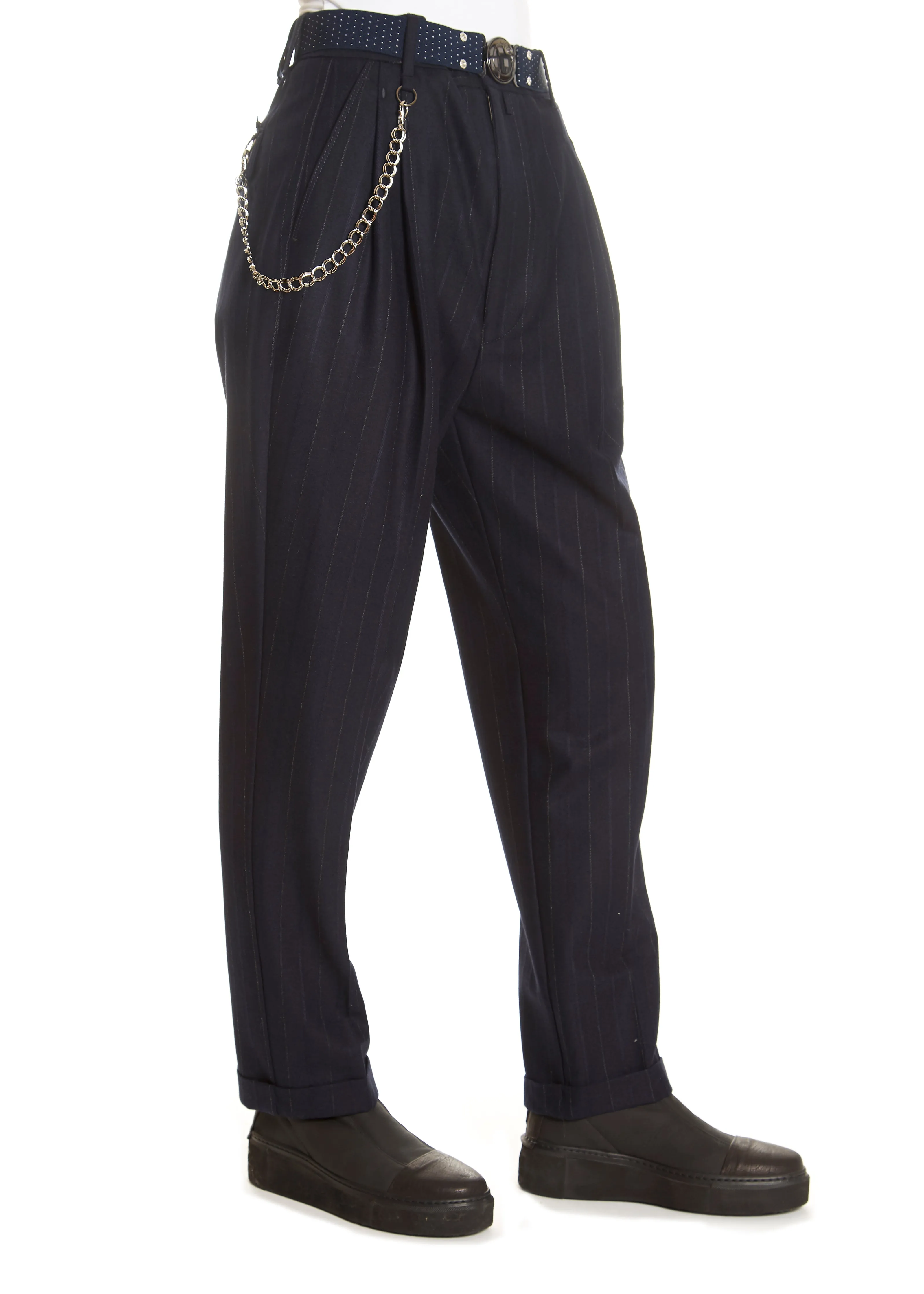 'Sneek' Navy Pinstripe Suit Pant