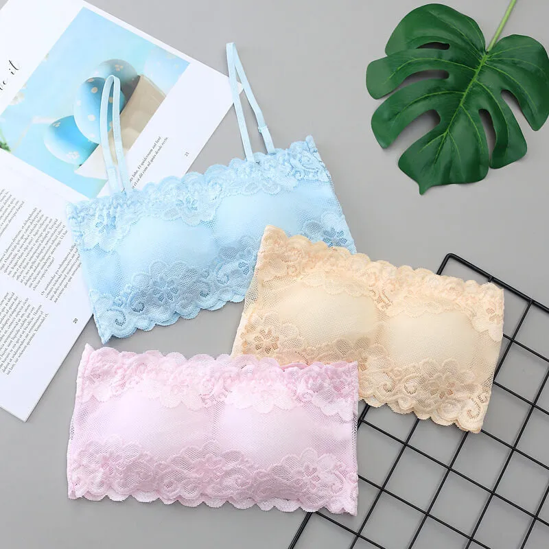 Summer Tube Flapper Safety Lace Bra Underwear Tank Tops
