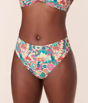 The 90s High Waist Bikini Bottom - Eco Nylon - Summer Groove