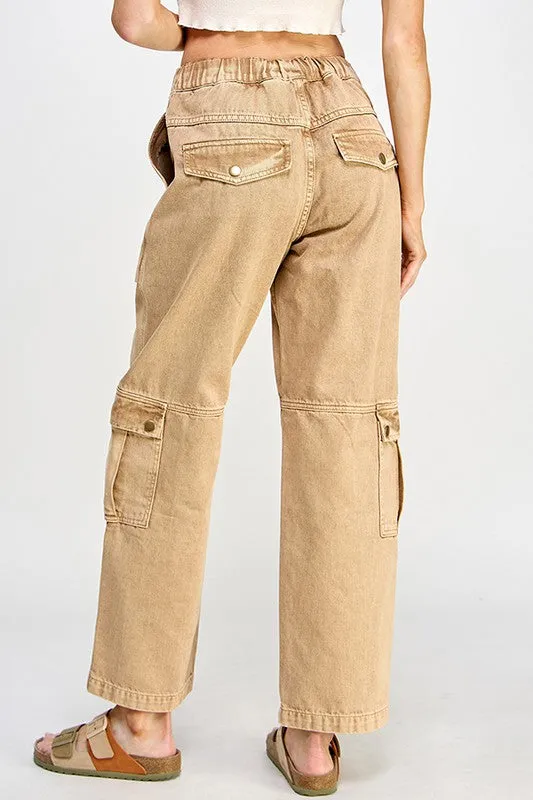 Wide Leg Cargo Jeans