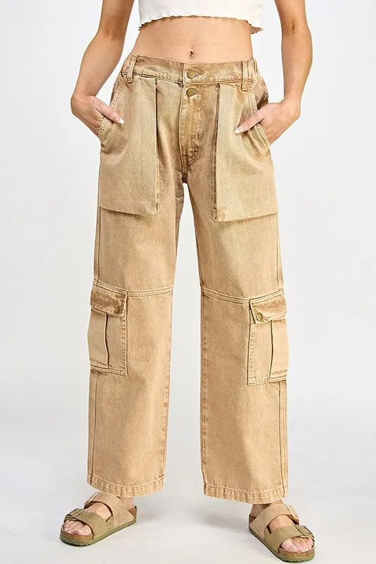 Wide Leg Cargo Jeans